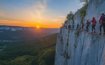Boostez votre mental grâce à la via-ferrata des Baumes du Verneau à Nans-sous-Sainte-Anne
